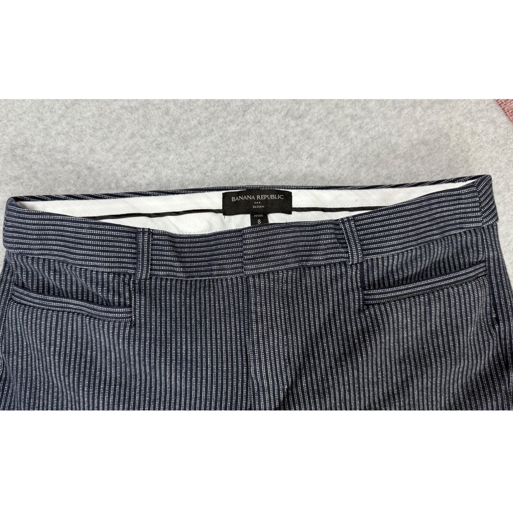 Banana Republic Sloan Petite Striped Ankle Pants Career Casual S8 - Picture 13 of 13